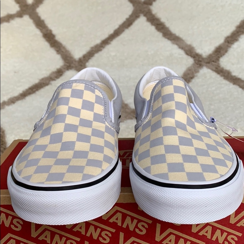 VANS CLASSIC SLIP ON CHECKERBOARD GREY DAWN men’s - Picture 8 of 16